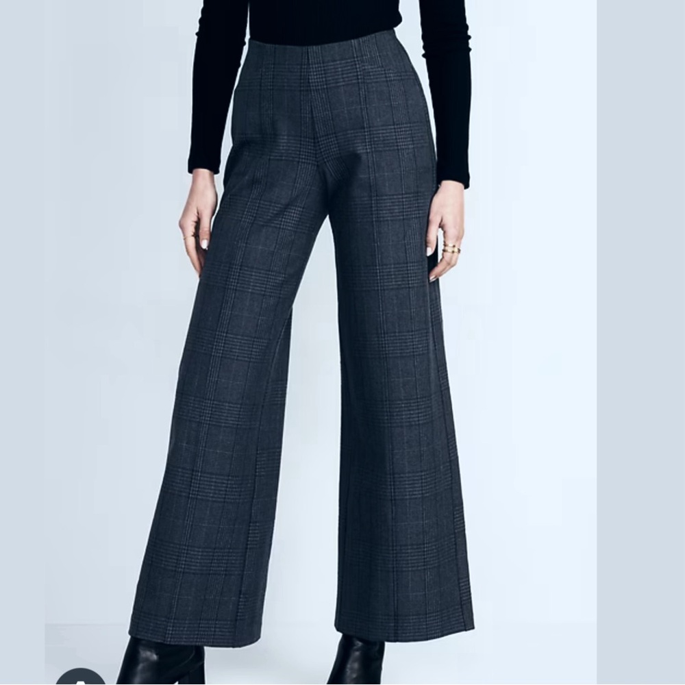 Old Navy High-Waisted Pull-On Pixie Wide-Leg Pants Houndstooth XS